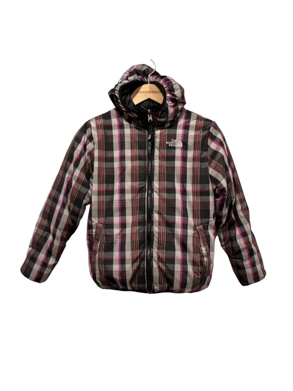 North Face Girl's Reversible Down Moondoggy Jacket, 10/12
